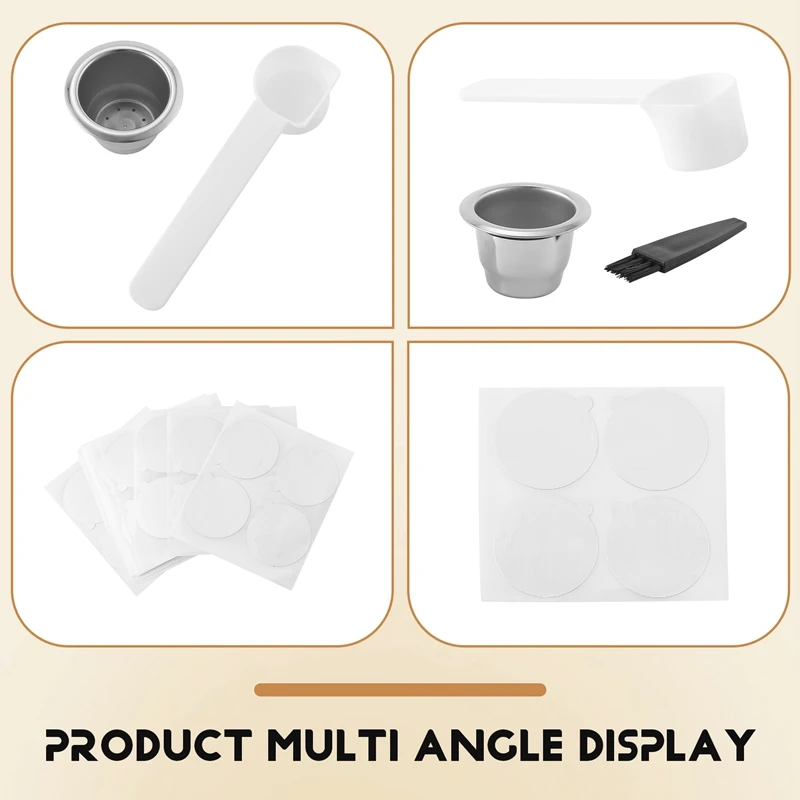 A01V-1 капсулы, 100 уплотнений, многоразовые капсулы для кофе Nespresso из нержавеющей стали, многоразовые для кофемашины Nespresso, кофеварки эспрессо C