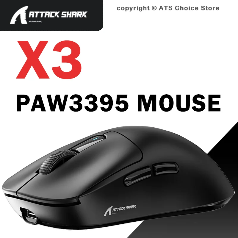 ATTACK SHARK X3/X3Pro Wireless Gaming Mouse PAW3395 26K DPI Tri-Mode Bluetooth Wired Ultra Lightweight High Quality Mouse
