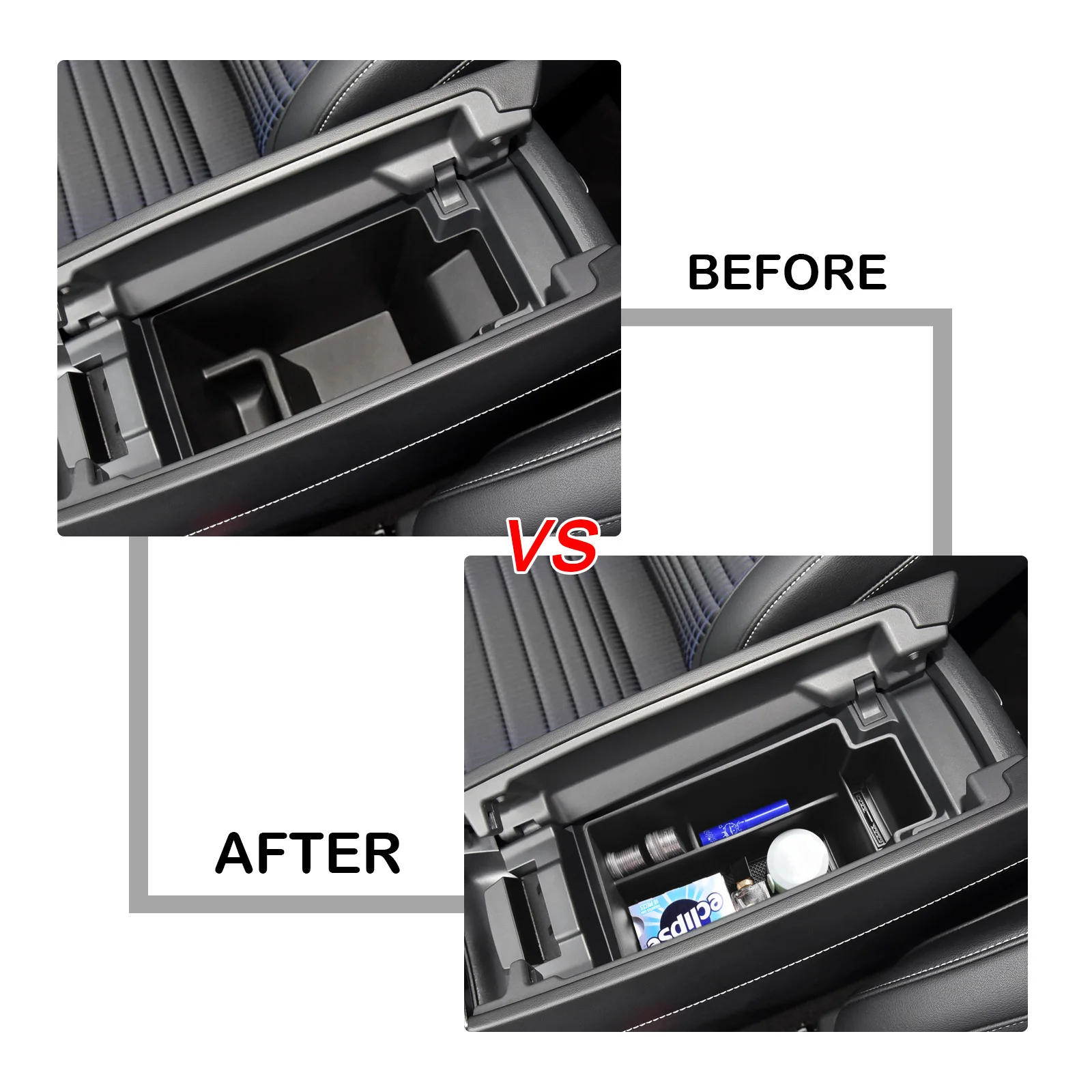 2PCS Center Console Organizer For Nissan X-trail Rogue 2021 2022 2023 2024 T33 Armrest Lower Storage Box Center Console Car Tray