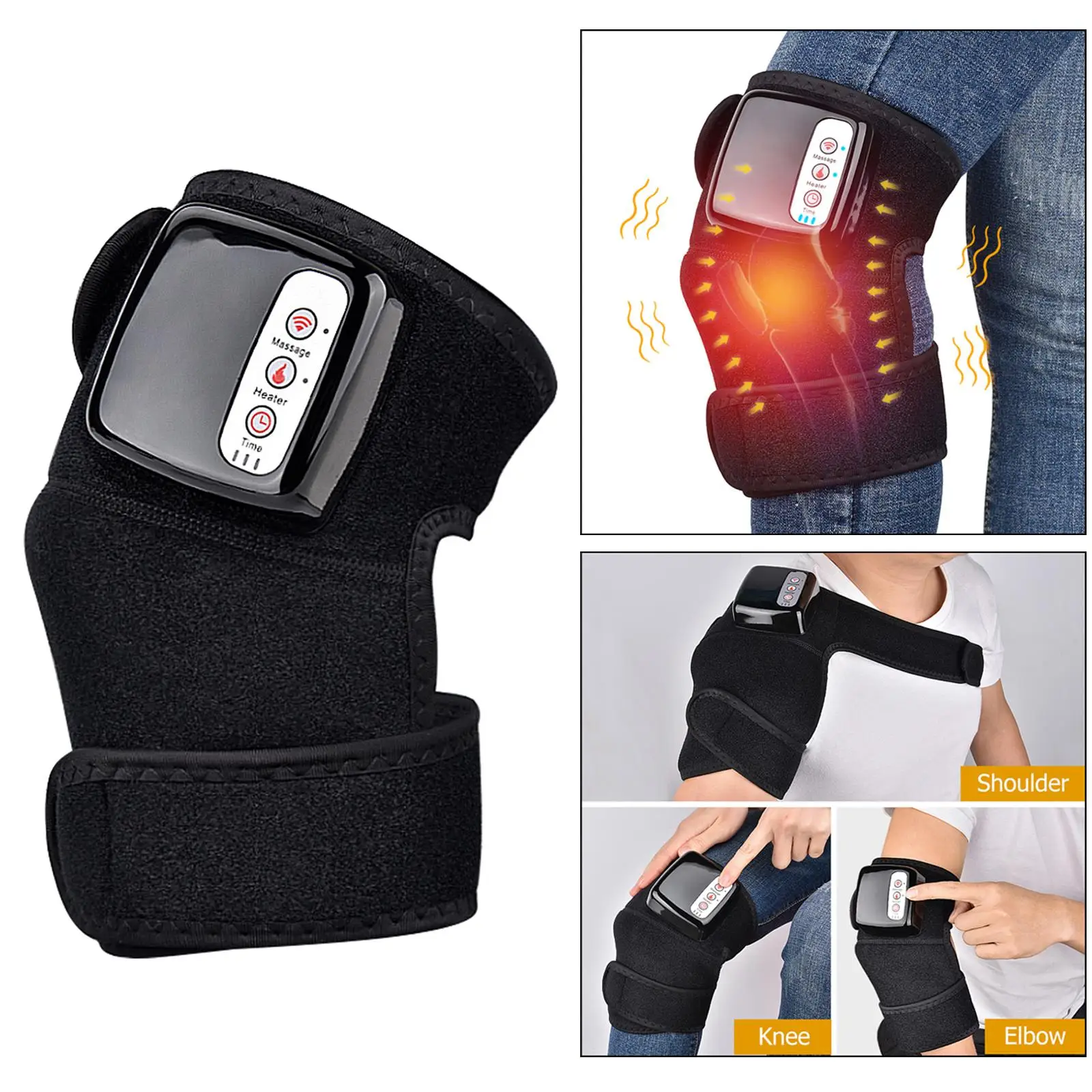 

Electric Heated Knee Massager Arthritis Warm Legs Wrap Brace US Plug