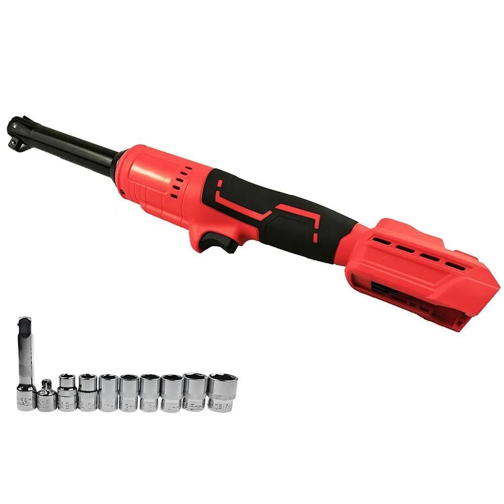 

For Tight Spaces Cordless Ratchet Wrench 18V Lithium Ion Battery Tool LED Work Light Tool Comprehensive Accessory Set