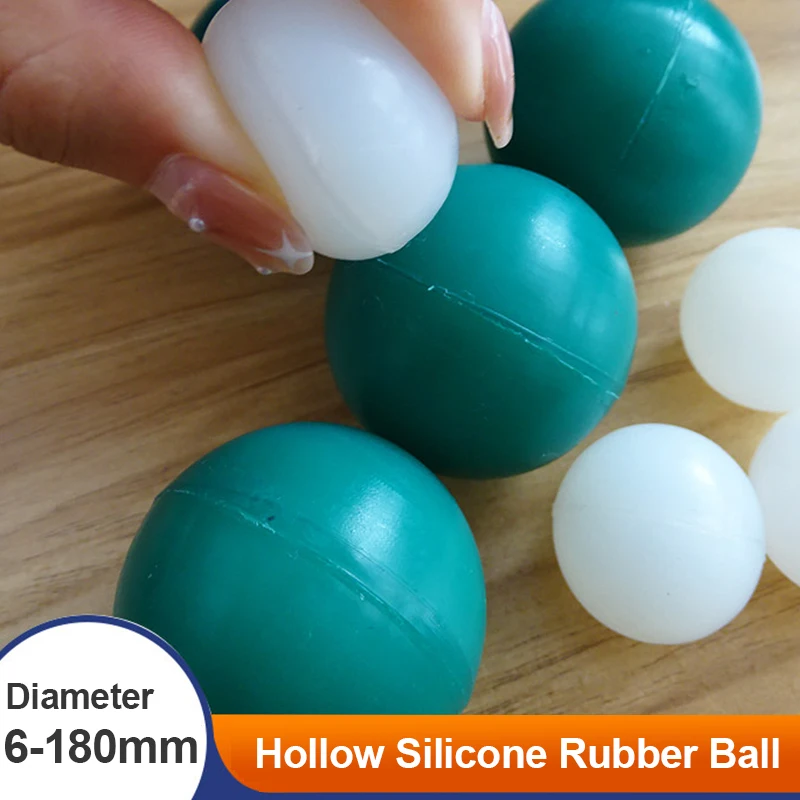 Dia 6/7/8/11/13-180mm Hollow Silicone Rubber Ball Can Float Industrial Hollow Silicone Ball Customization Ball Wall Thick 1-30mm
