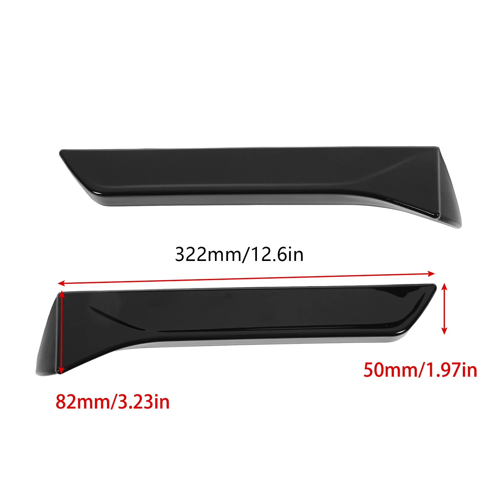 2Pcs Car Rear Window Side Splitter Wing Exterior Trim Left Right Auto Replacement Only For SEAT LEON 5F FR Mk3 MK3.5 2013‑2021