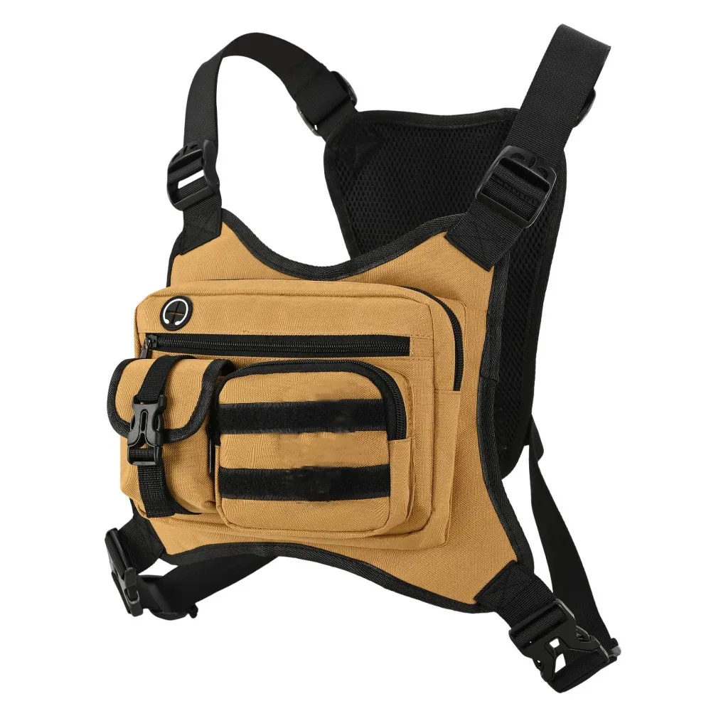 Adjustable Sports Vest Bag Multi-functional Water Resistant Multi-functional Chest Bag Oxford Cloth Lightweight