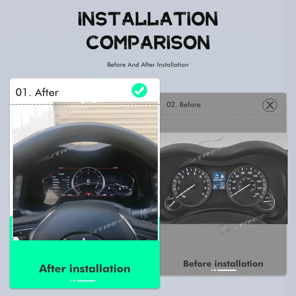 สําหรับ Infiniti Q70 2013-2019 Digital Cluster ห้องนักบินเสมือน Linux Dashboard Instrument ความเร็วเมตรหน้าจอเครื่องเล่นวิทยุรถยนต์