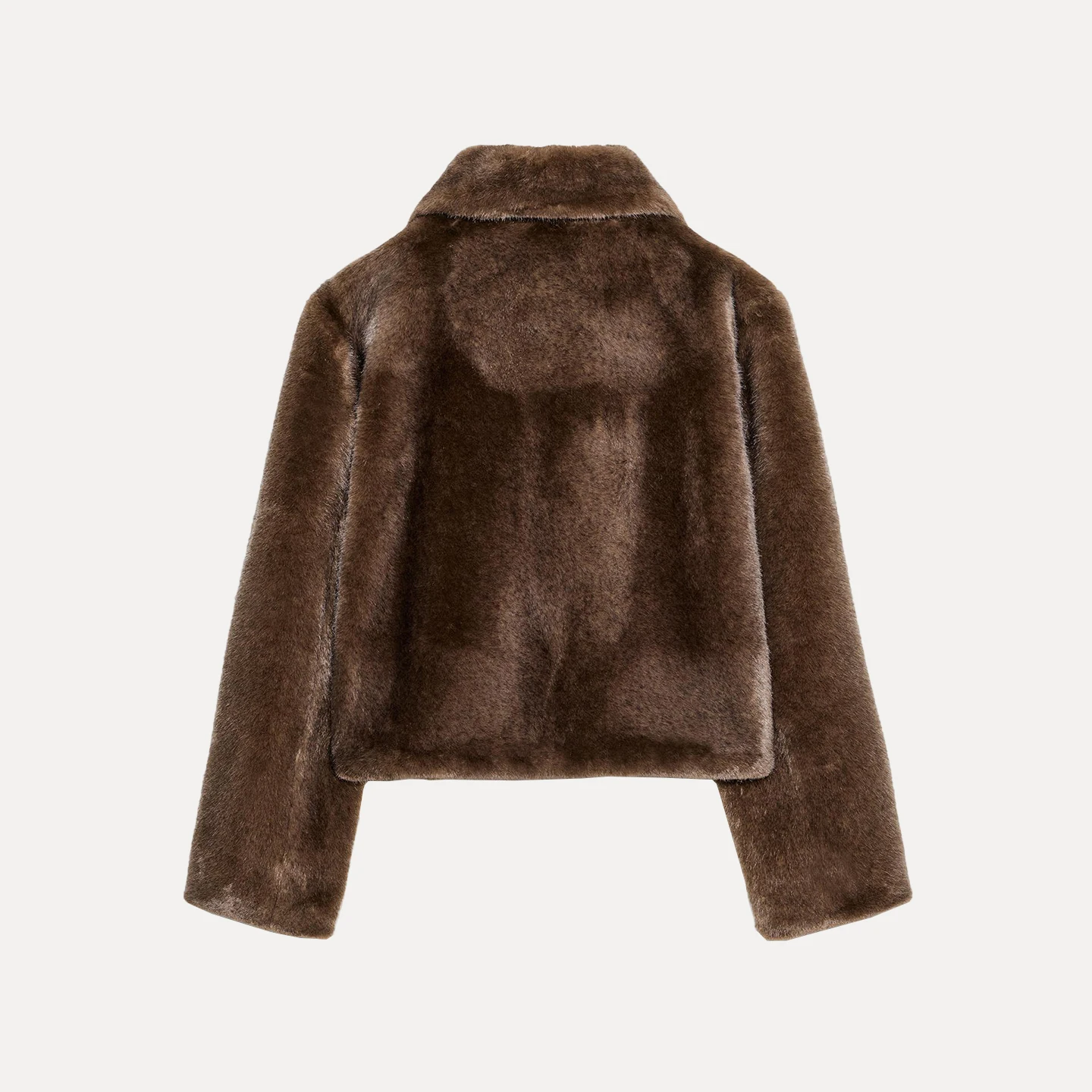 Faionable Kunstfell-Effekt-Mantel für Damen mit Seilknoten Bule Herbst Neuankömmling Z Stand Fit Damen Ja...