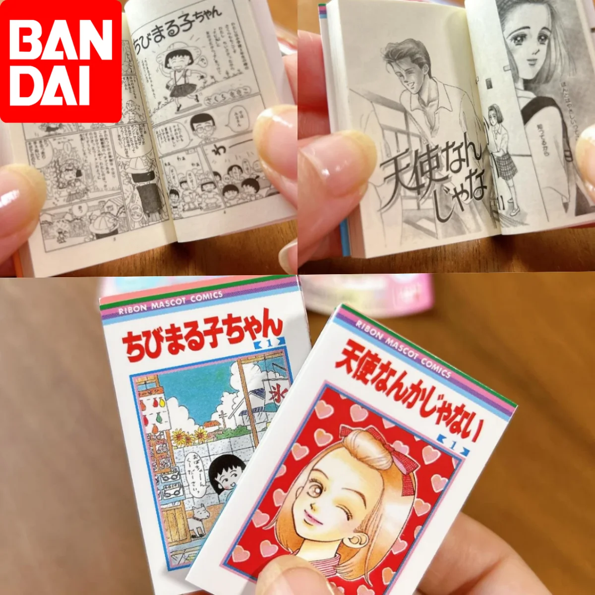 

Genuine Bandai Capsule Toys Ribon Vintage Girl Comic Miniature Magazine Model Toy Blind Box Gashapon Collectiion Girls Toy Gifts