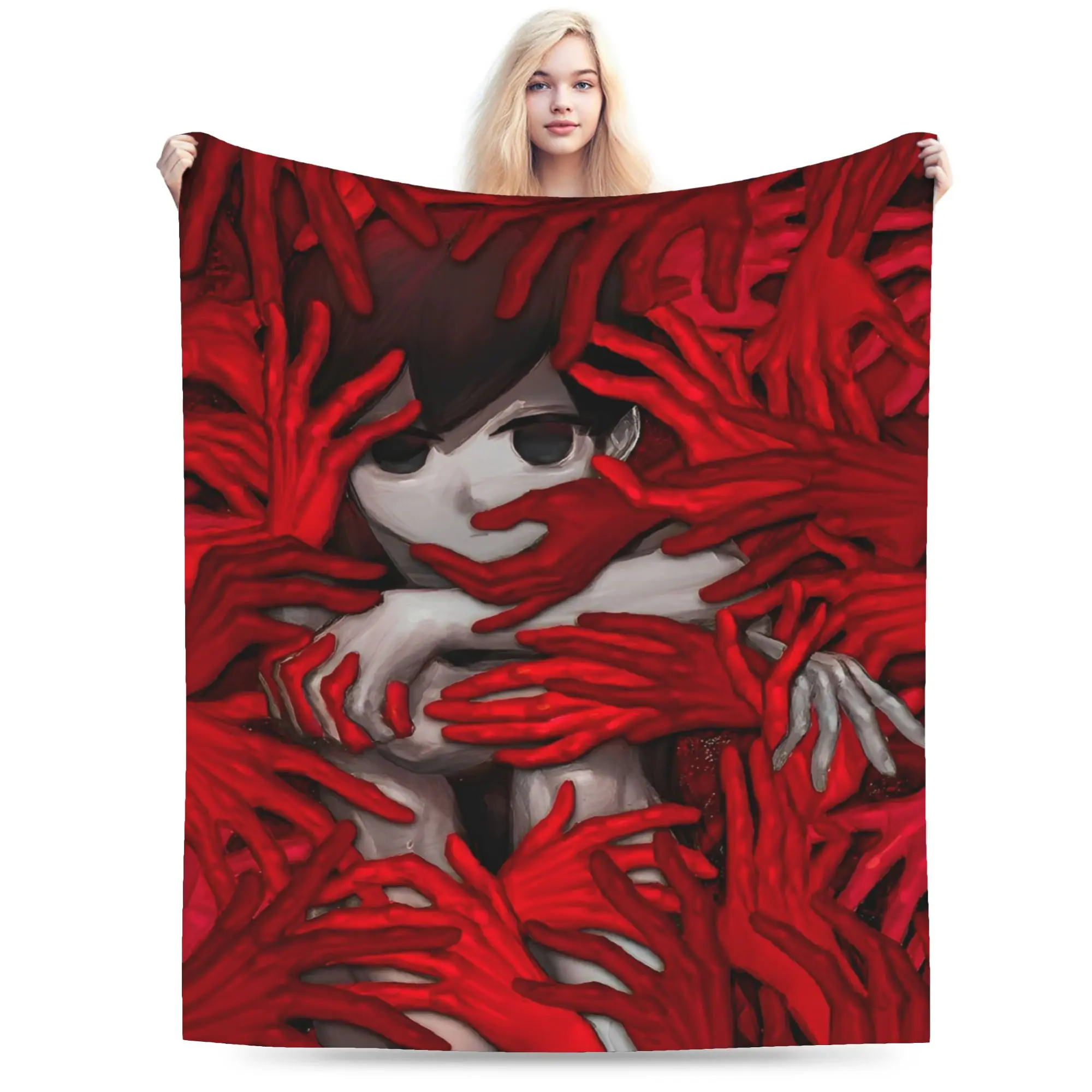 Super Warm Blankets Picnic Game Sunny Omori Fanart Art Omori Game Throw Blanket  Flannel Bedspread For Couch Bed Sofa Bed Cover