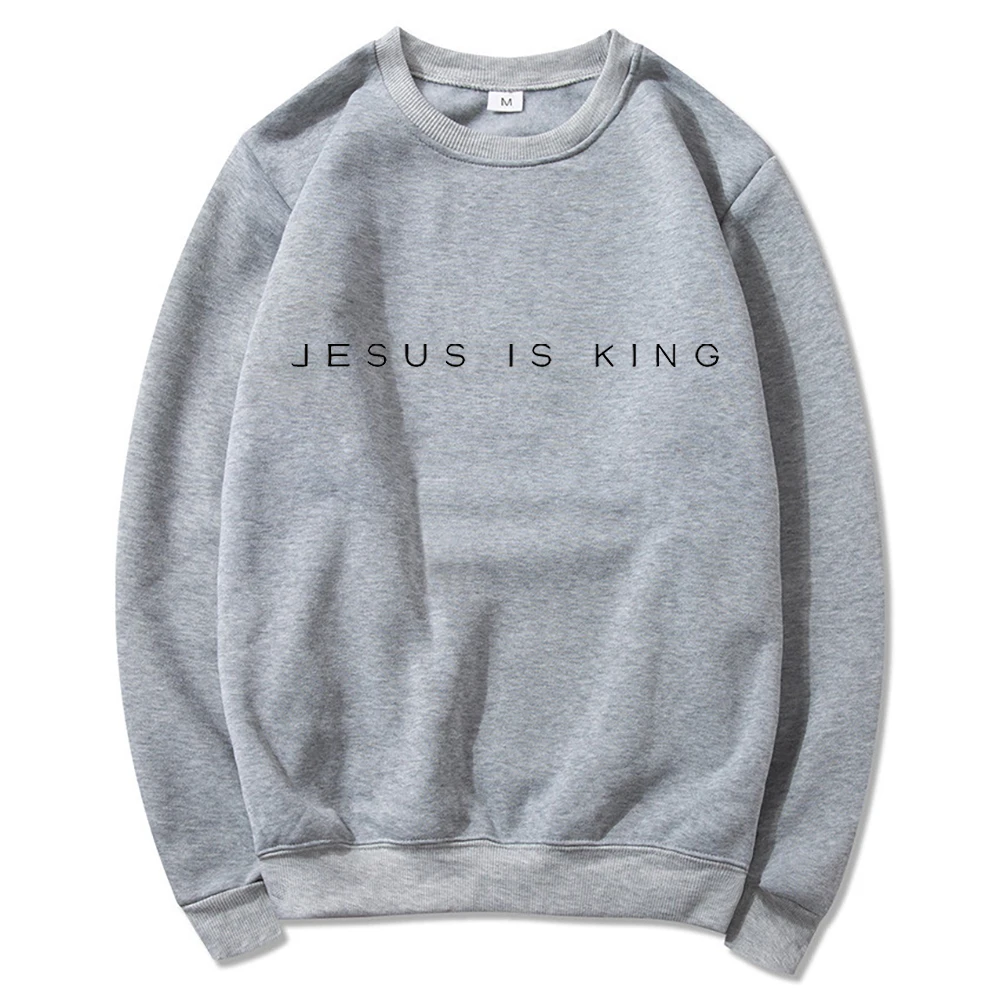 Jesus ist König Sweatshirt Jesus Shirt Christian Apparel Christian Pullover Christian Streetwear Langarm Sweatshirts