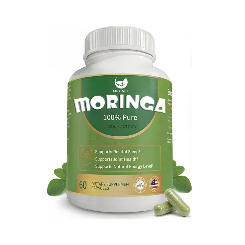 

Moringa Capsules 800mg pure Moringa oil leaf powder, antioxidant supplement, natural energy and immune support