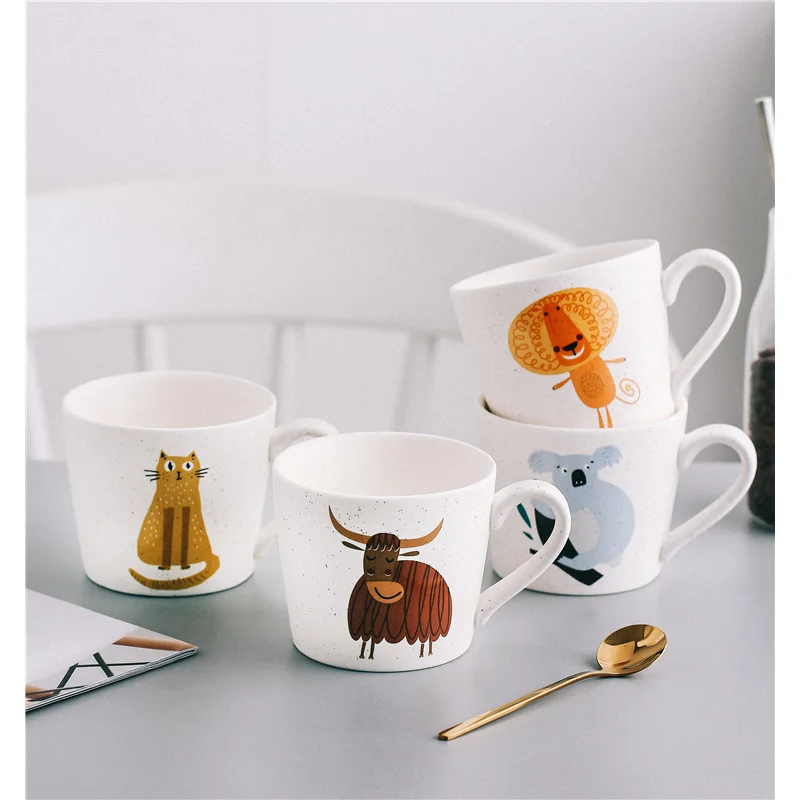 

Japanese Creative Personality Ceramic Cup Lovely Household Mug Couple Breakfast Cup Coffee Cup Milk Cup