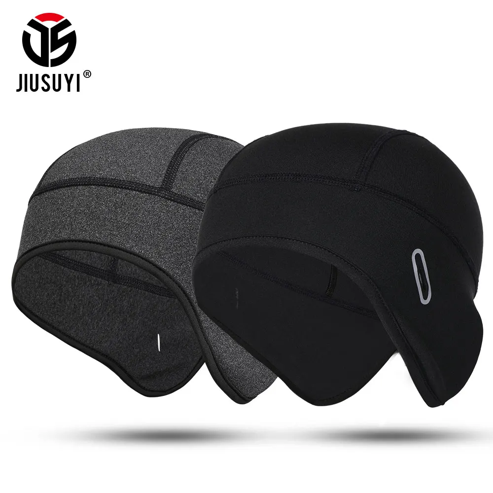 

Men Winter Warmer Fleece Ear Protection Caps Outdoor Sports Windproof Running Skiing Cycling Helmet Liner Thermal Beanies Hat