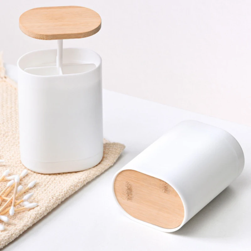 Toothpick Holder Automatic Compact Design Convenient Cotton Swab Toothpicks Dispenser Large Capacity Reusable Stand Storage Box