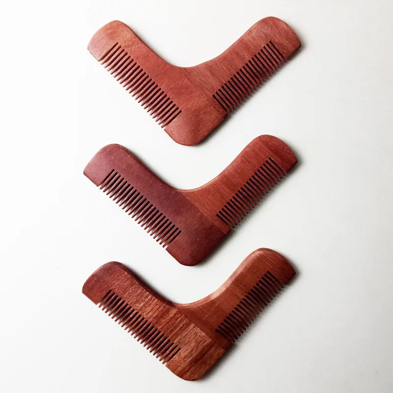 1Pc Wooden Beard Comb Anti-static Moustache Comb Men Beard Care Styling Tool