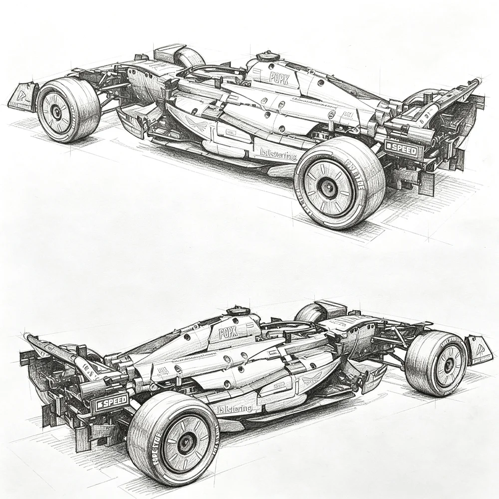 Blocos de Montar Technic Martin Aramco AMR25 1:8 1912Pcs Modelo de Carro — foto 9