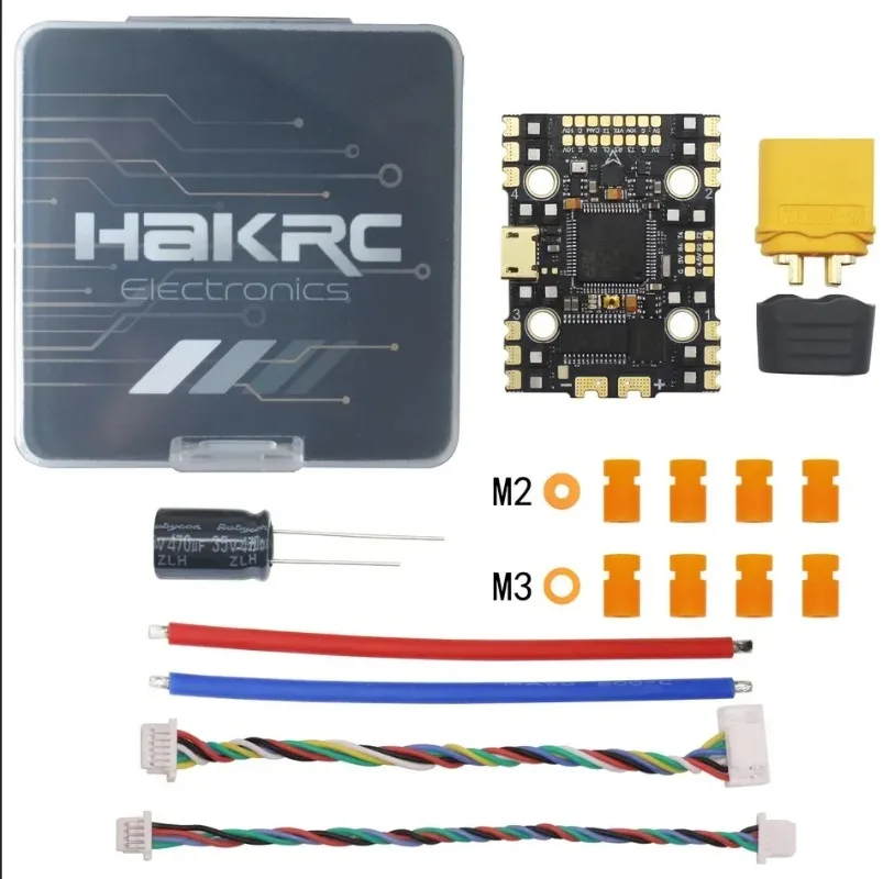 

HAKRC F722 AIO FC 40A/50A ESC BL32 Bit Double BEC 20*20MM Mounting Hole 2-6S RC Model UAV Spare Parts