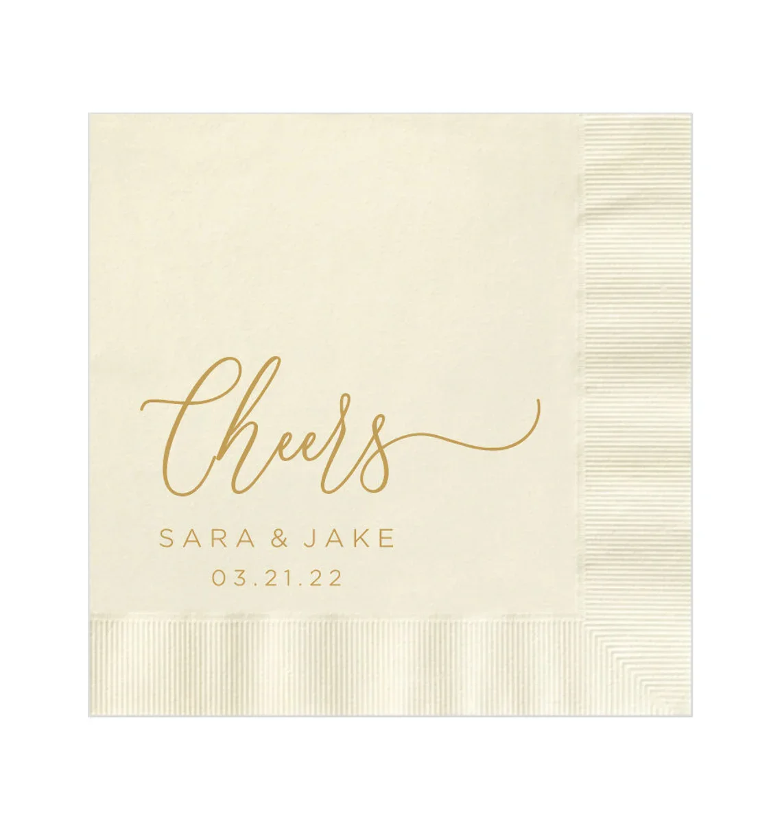 

100 Personalized Napkins Wedding Napkins Custom Monogram Cheers Rehearsal Dinner Beverage Cocktail Luncheon Dinner Guest Towels