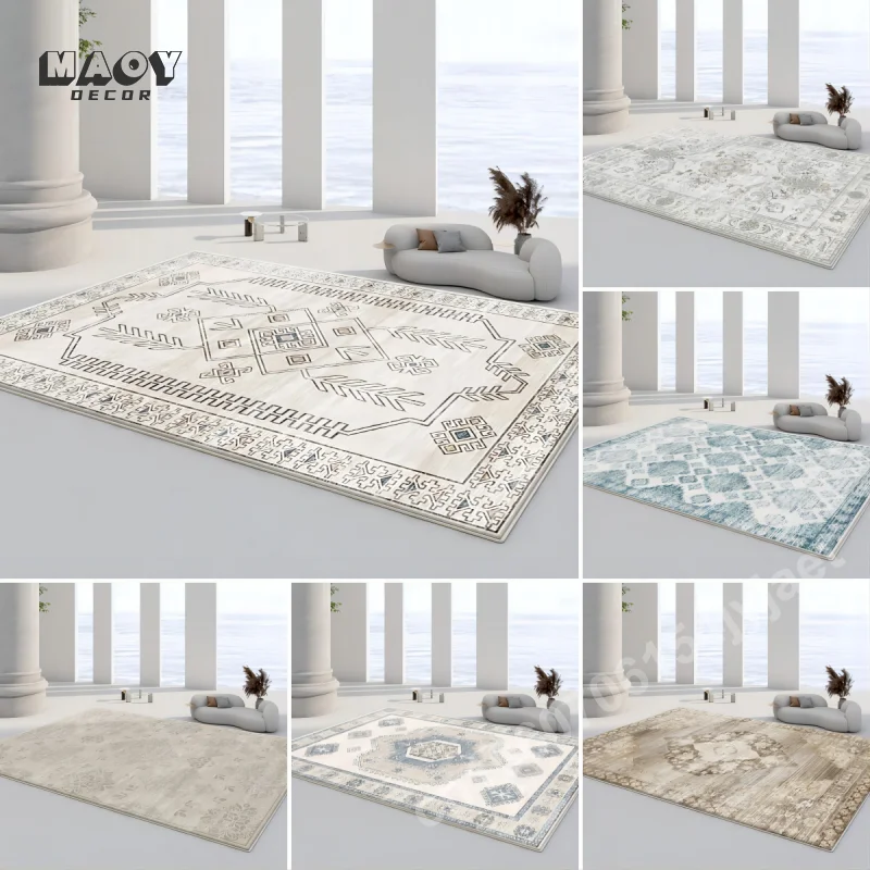 Luxury Vintage Carpet for Home Living Room Decor Bedroom Sofa Doormat Floor Decoration Rug Non-slip Washable Large Size Area Mat