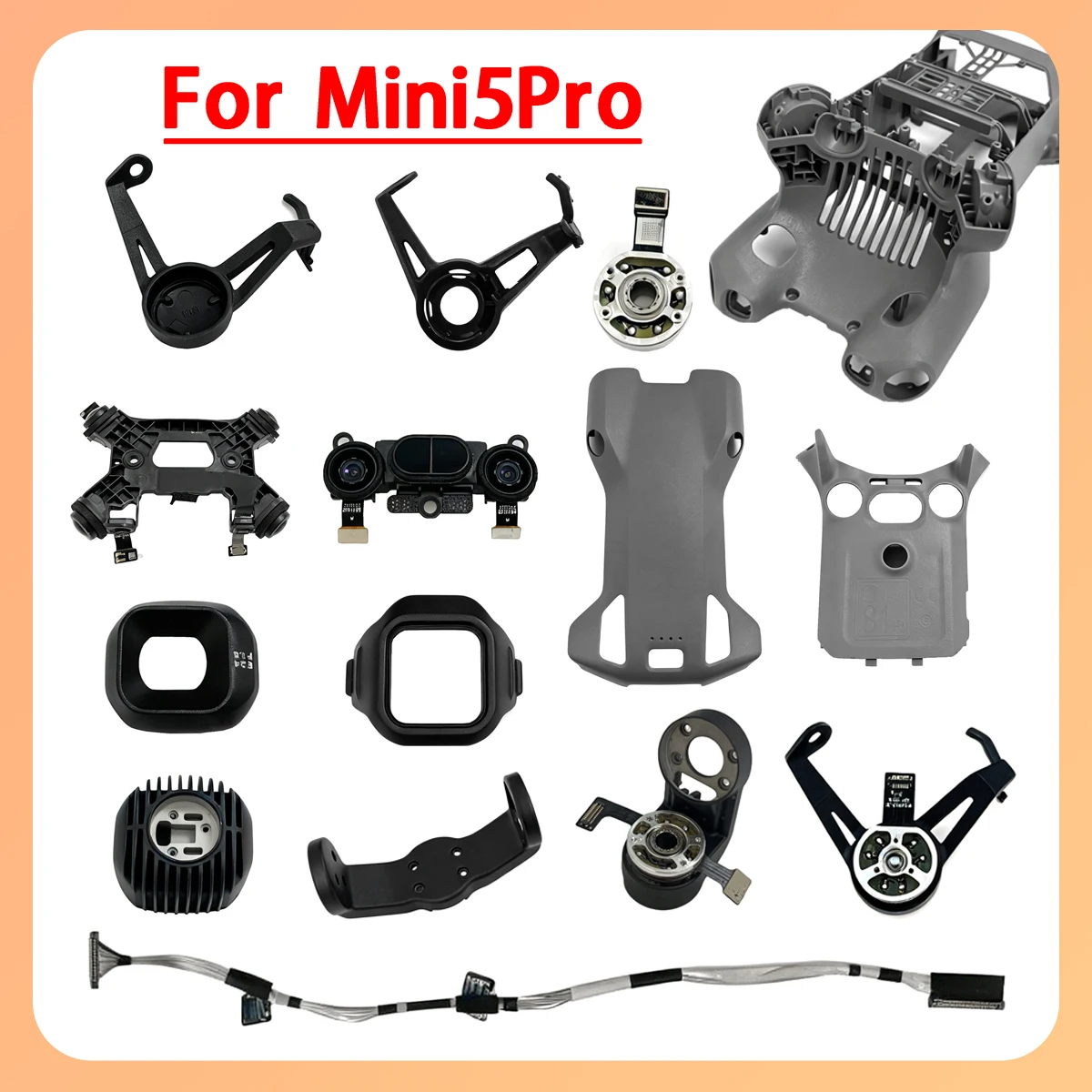 Original Gimbal-Rollhalterung für Mini 5 Pro Kamera PTZ-Kabel Signal-Gimbal-Motor Gimbal-Kameraschraube
