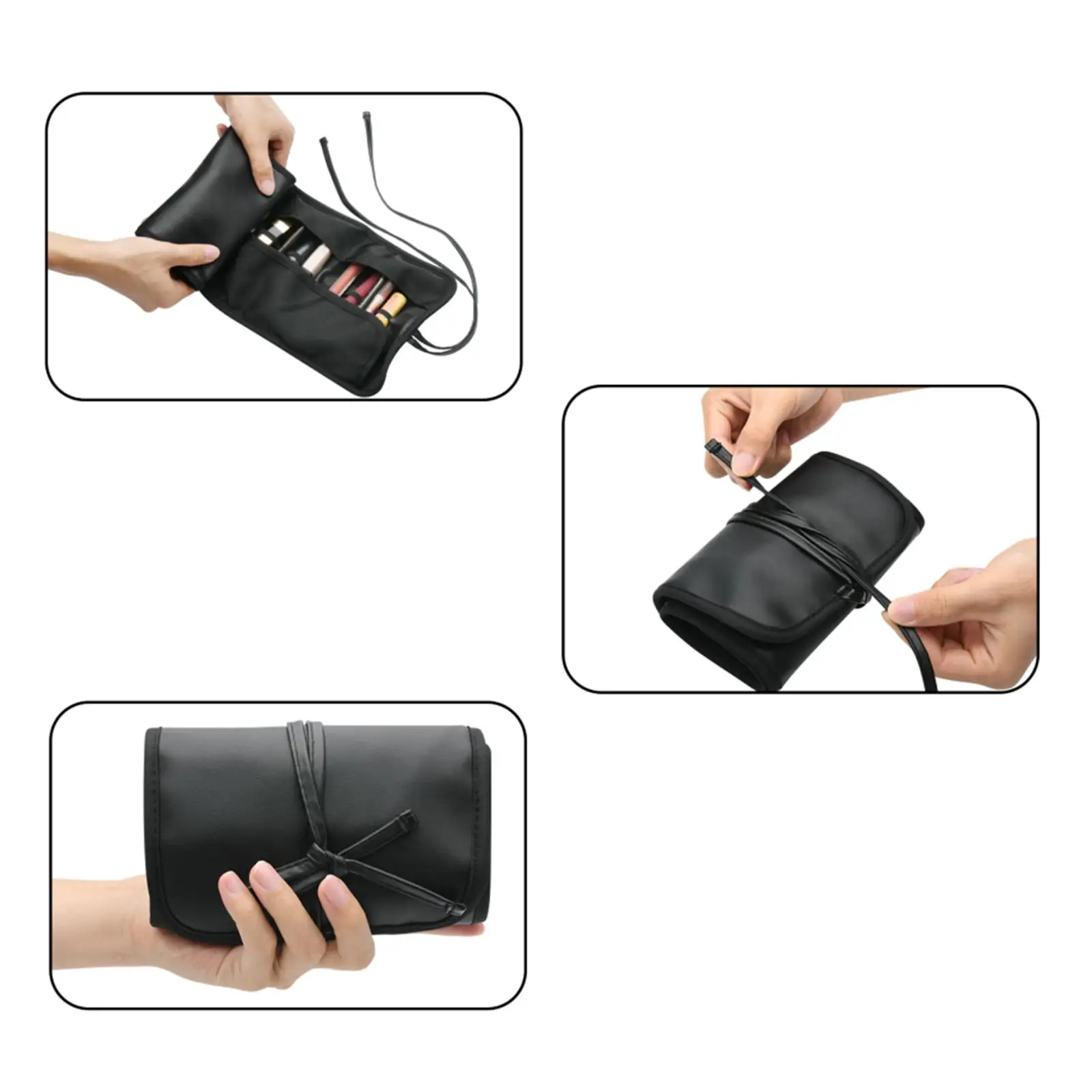 

Органайзер для косметики, дорожная сумка-ролл для хранения косметики для женщин и мужчин, чехол для помады, для использования на открытом воздухе, на пляже, в кемпинге