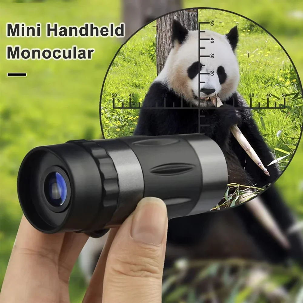 

8X20 Mini Pocket Monocular Telescope Handheld Multilayer Coated Monoculars with Cross Ranging for Hiking Camping Sports Watching