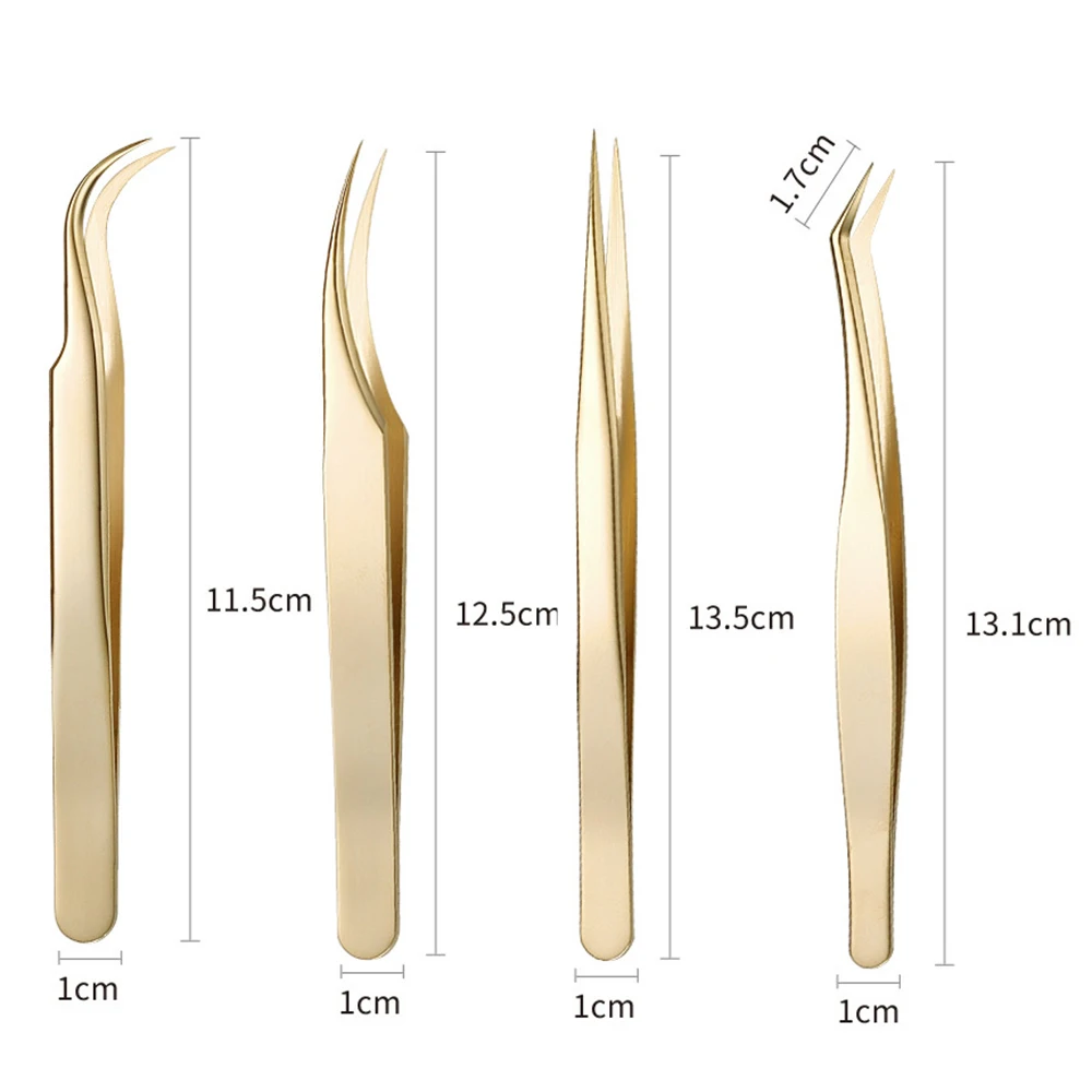 1PC High Precision Lash Tweezers Stainless Steel Eyelash Tweezers for Classic Individual and Volume Lash Extensions