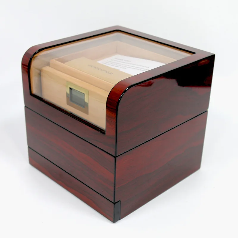 

Piano lacquered cedar wood, Chunhua box, solid wood processing and production