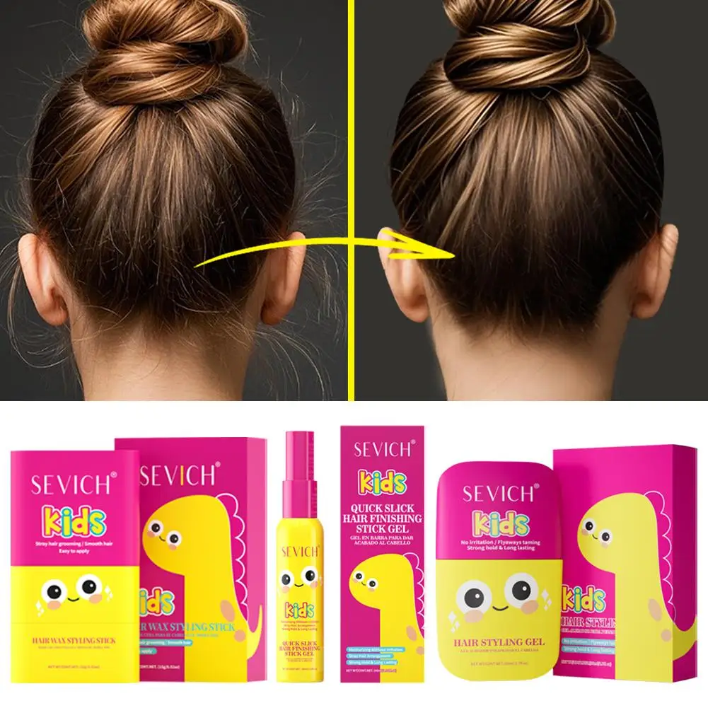 Kids Broken Hair Finishing Stick Hair Styling Wax Kit Easy to Apply Frizz Control Fresh Hold Edge Curly Hair Styling Tool 2026