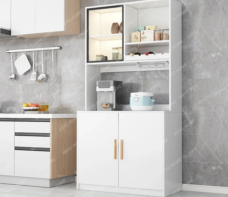 

Wall Solid Wood Kitchen Locker Living Room Tea Cabinet Storage Wine Cabinet