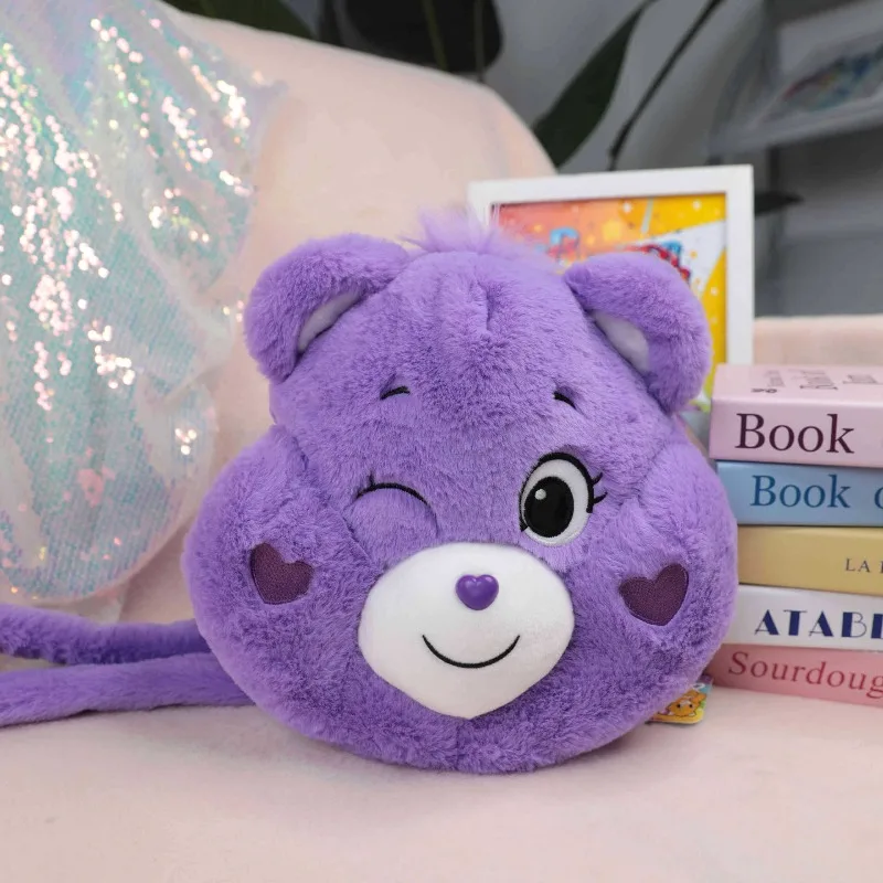 

Miniso Аутентичные CareBears Love Bears Сумка через плечо из кроличьего меха Плюшевая игрушка Кукла Радужный медведь Сумка на плечо Подарок на день рождения