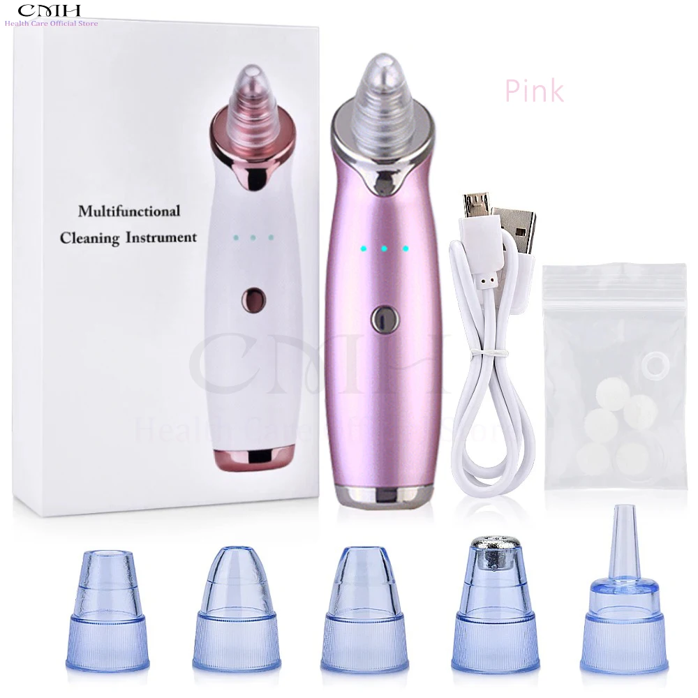 CMH-aspiradora eléctrica efectiva para eliminar espinillas, limpiador de poros de nariz y cara, herramienta de limpieza profunda para la piel, eliminación de acné y manchas negras