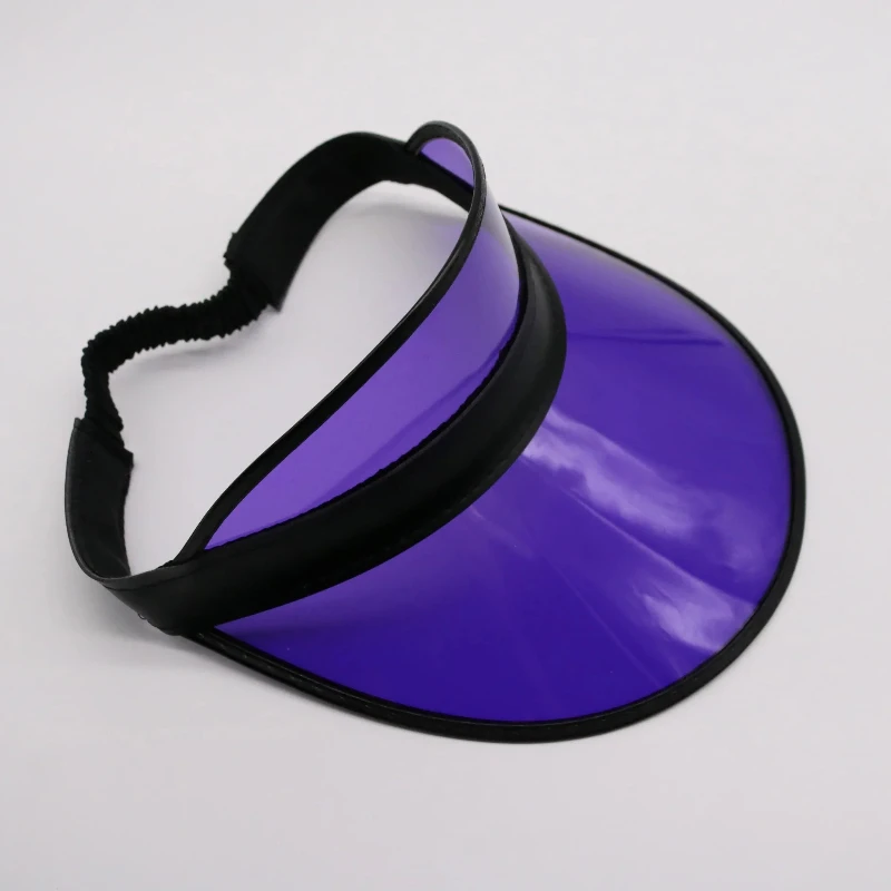 Chapeau pare-soleil en plastique violet pour femmes, casquettes de golf, pare-soleil en PVC, dessus africain, extérieur, adulte, unisexe, offres spéciales