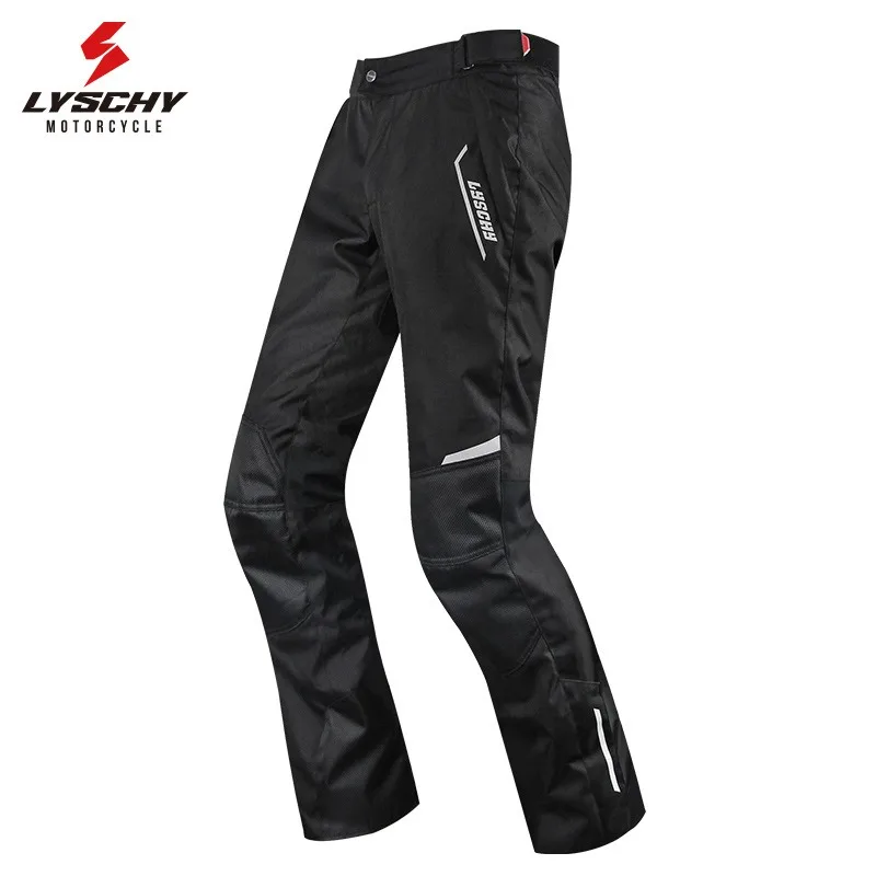 LYSCHY Motorcycle Pants Men's Four Seasons Cycling Rally Pants Breathable Wear Resistant Bike Pants Rider Equipment