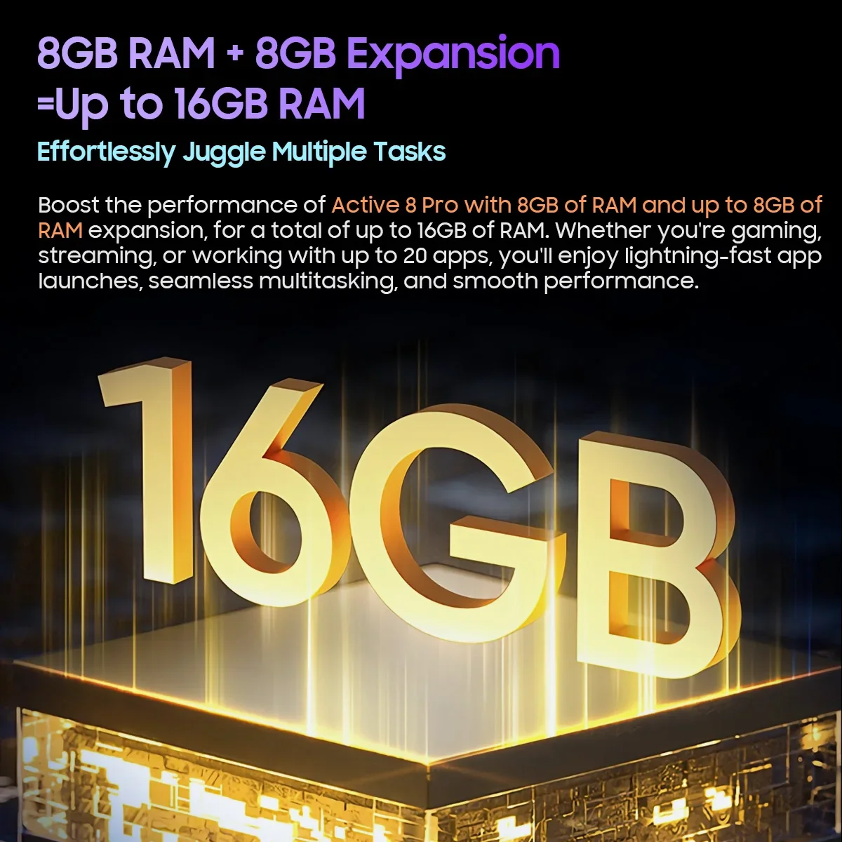 Tablet Blackview Active 8 Pro, 16 GB, 256 GB, 10,36", fotocamera da 16 MP + 48 MP, Android 14, batteria da 22000 mAh, tablet PC robusto