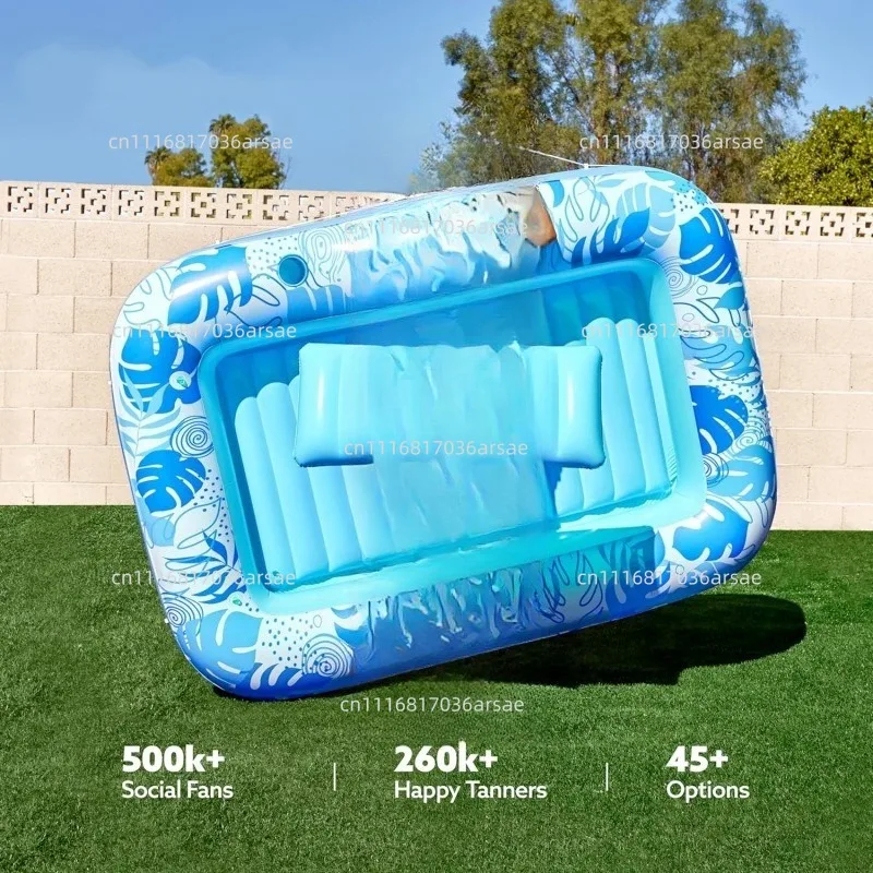 Inflatable War Bed Bathtub Tanning Pool Lounger Portable  Sunbathing Relaxation Furniture