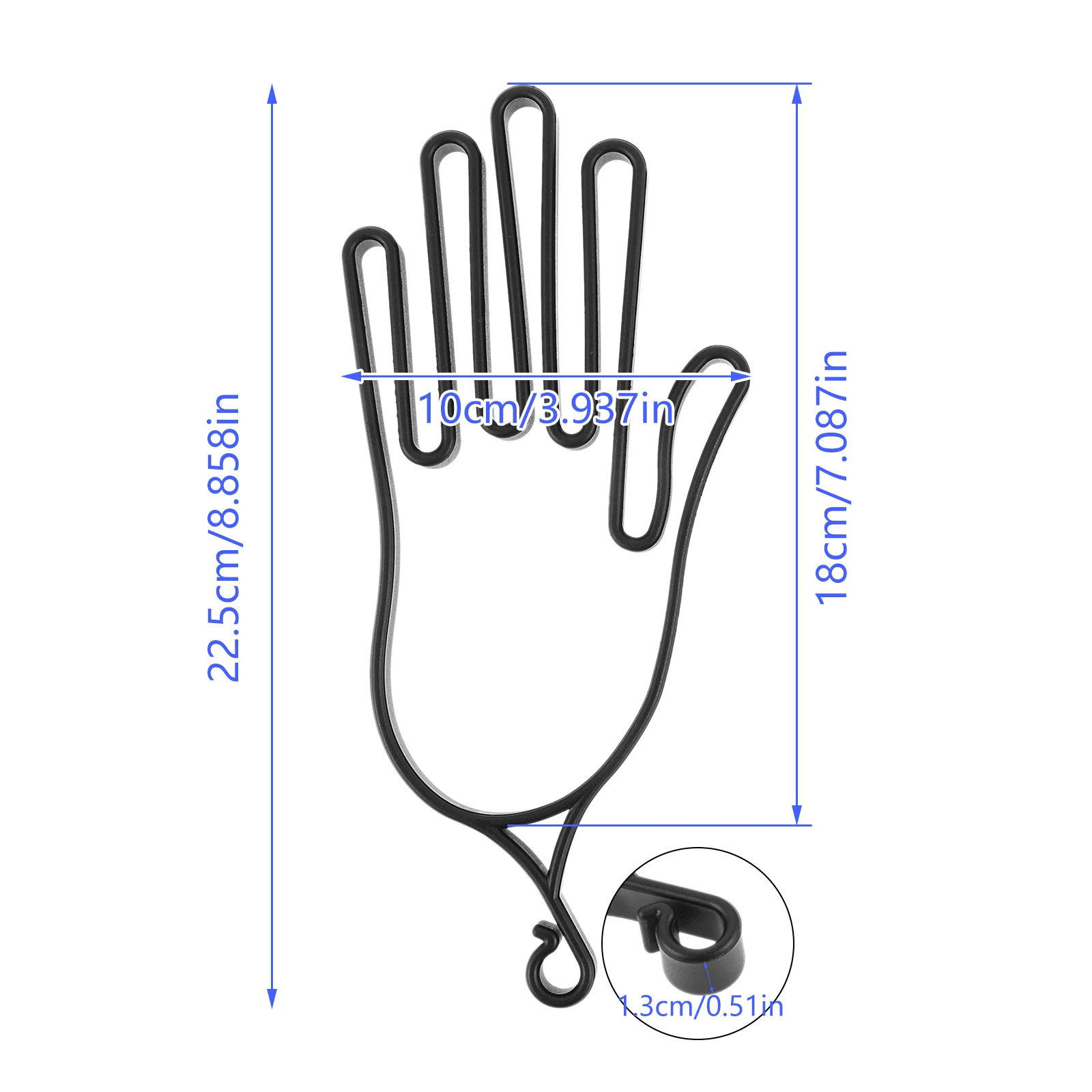 

2pcs Plastic Golf Glove Hangers Fits for All Sizes Golf Gloves 22.5cm*10cm Extend Glove Life Golf Training Accessories Black