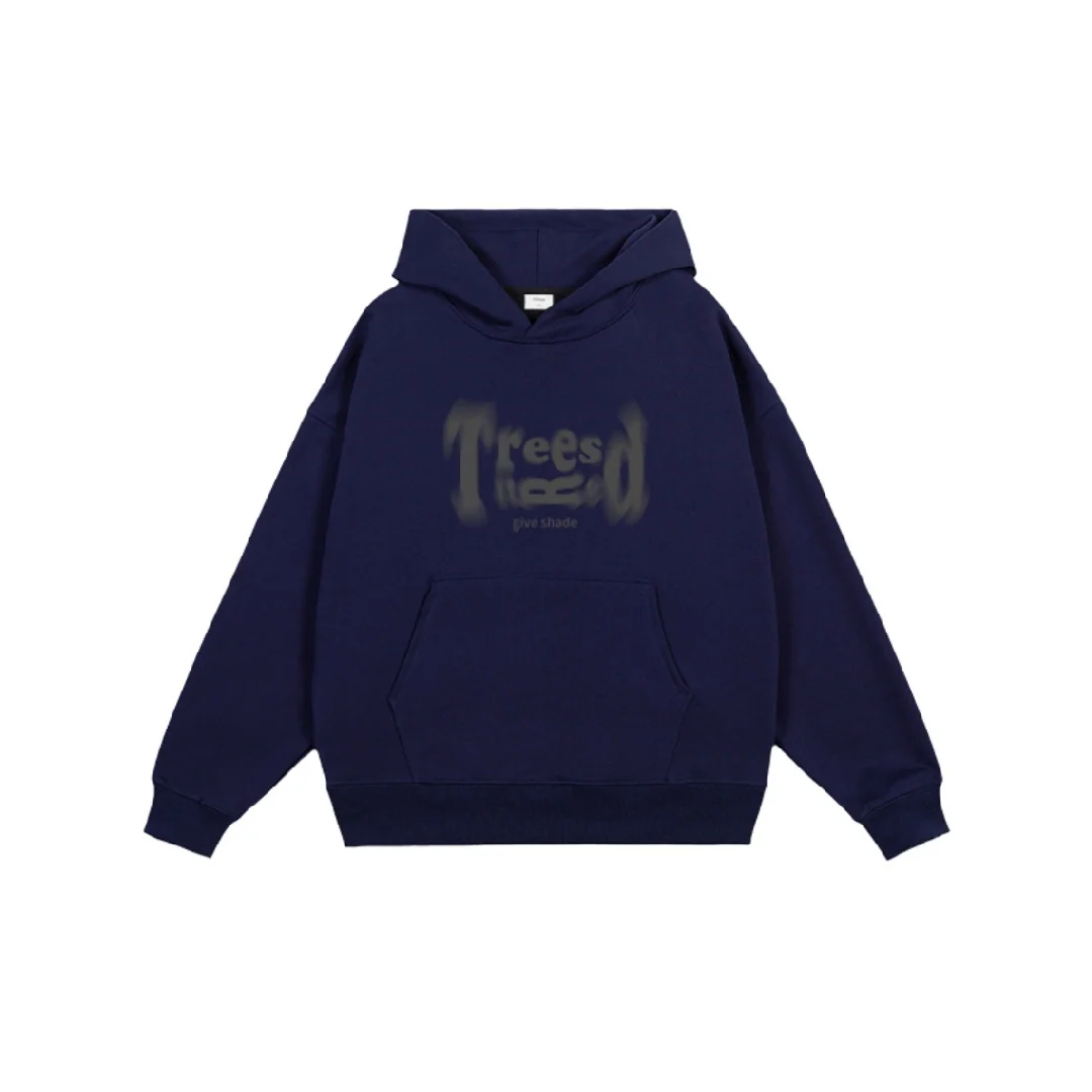 ぼやけた文字グラフィックパーカー純粋な綿春と秋の高級ニッチブランドファッション多用途男性と女性の Y2K パーカー