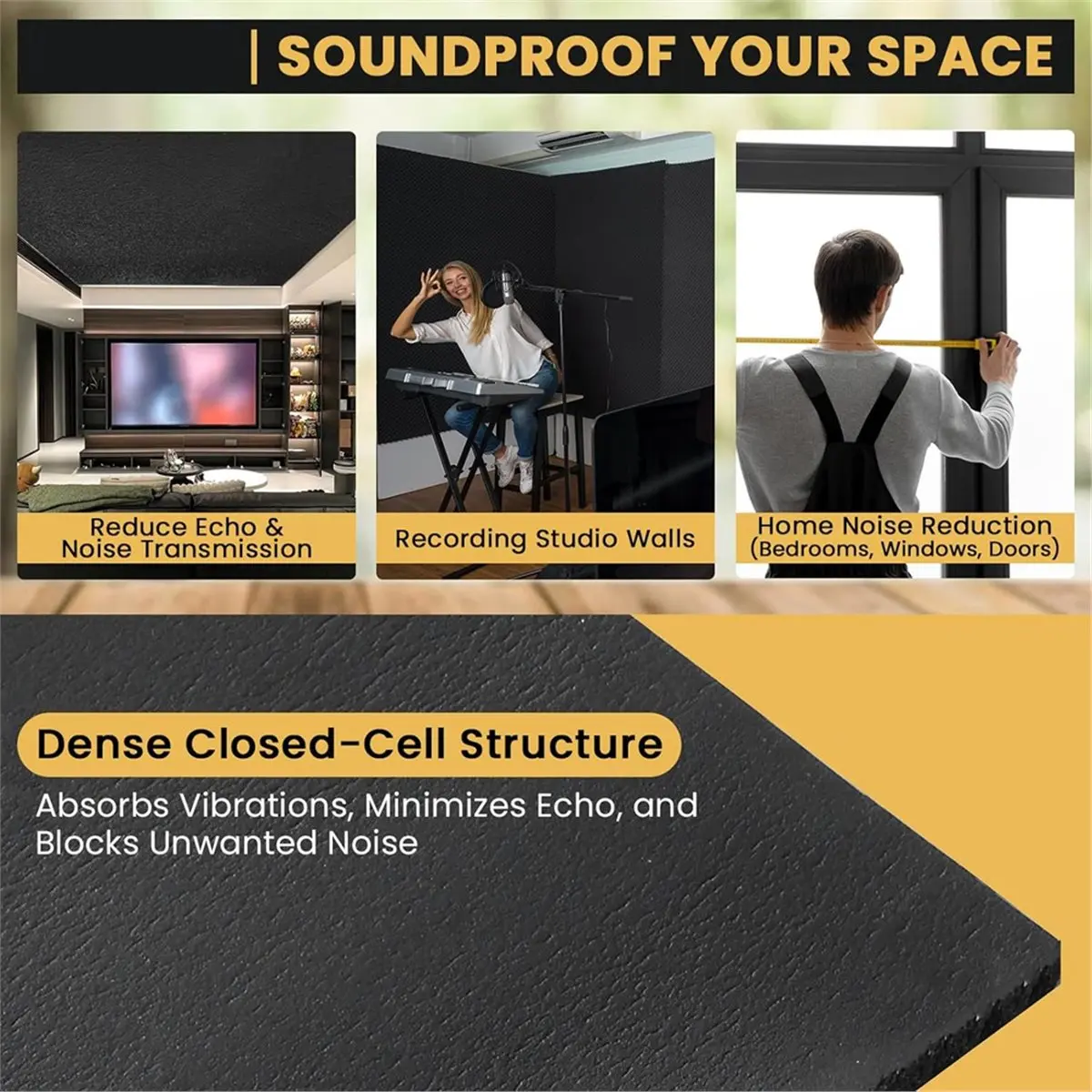 MALL Sponge Neoprene with Adhesive Foam Rubber Sheet, 1/4in T X 12in W X 59in L, for Weatherproofing,Gasket Seals, Crafts