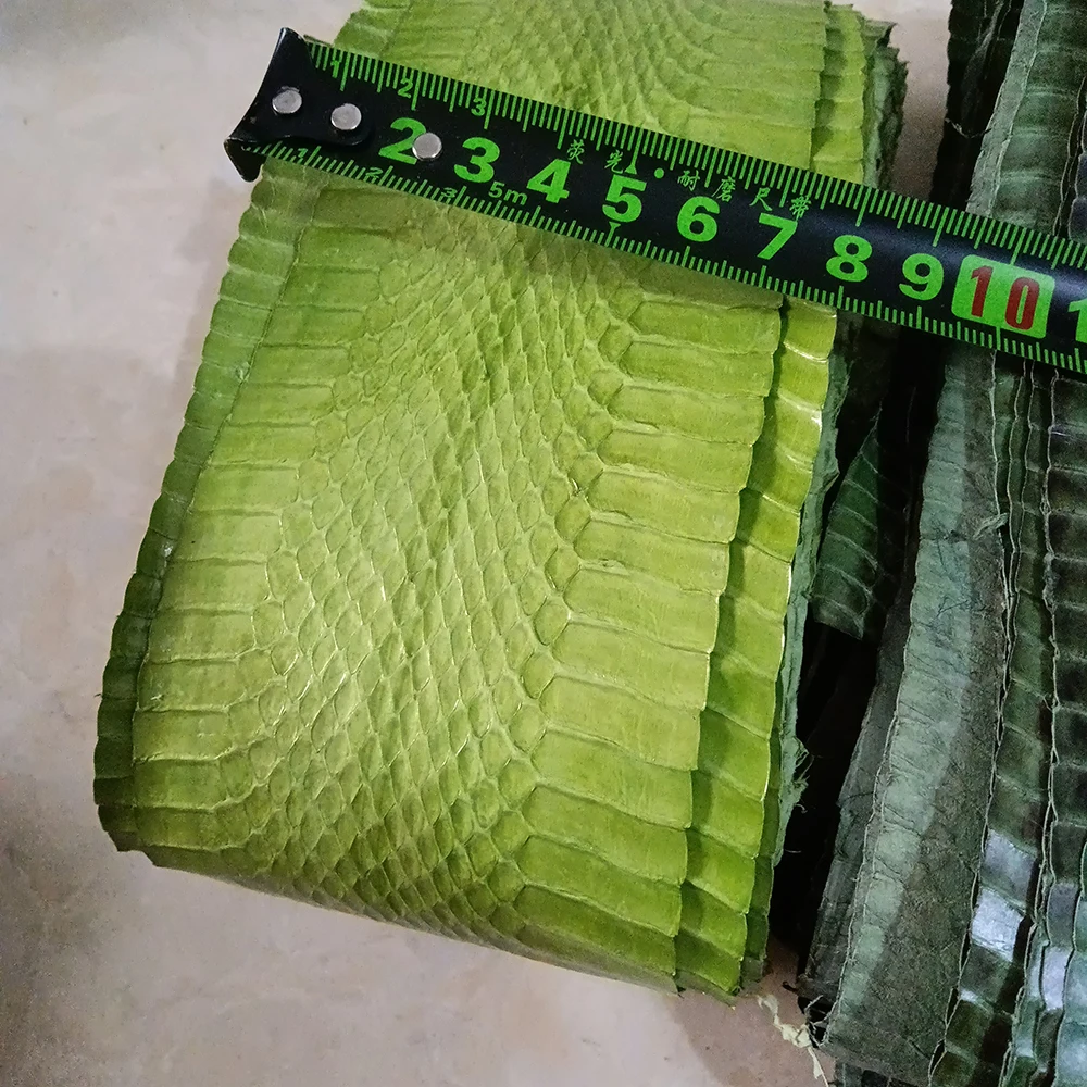 Green Series Snake Skin Printing Leather Snake Skin for Phone Case, Leather Bag, Belt DIY, Handmade Watch Strap Making Materials