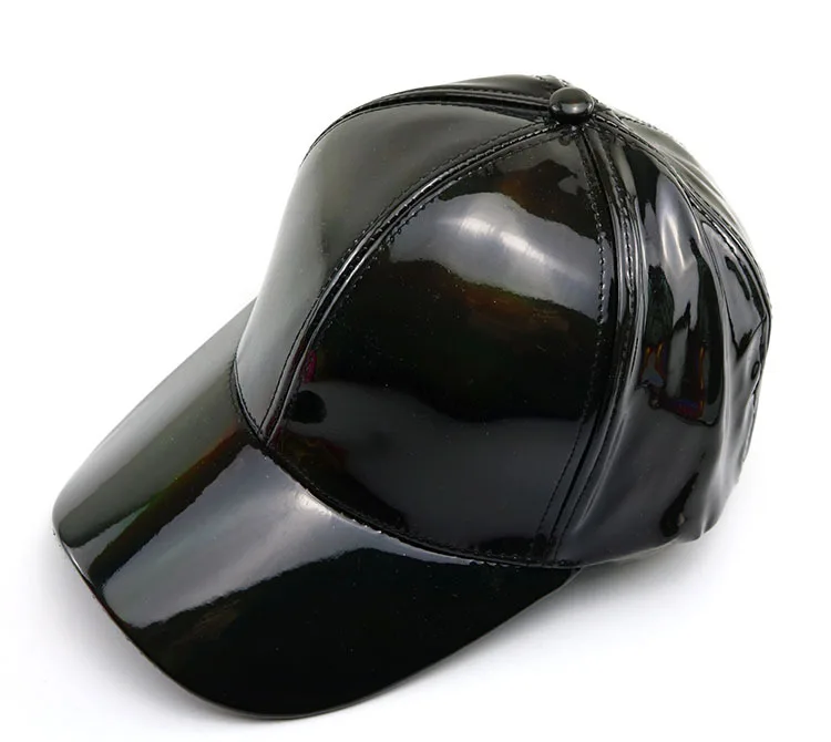 Damen Herren Kunstleder Baseballkappe Glitzer Metallic Holographisch Regenbogen Reflektierend Hip Hop Verstellbarer Strapback Schirmmütze – Detail 10