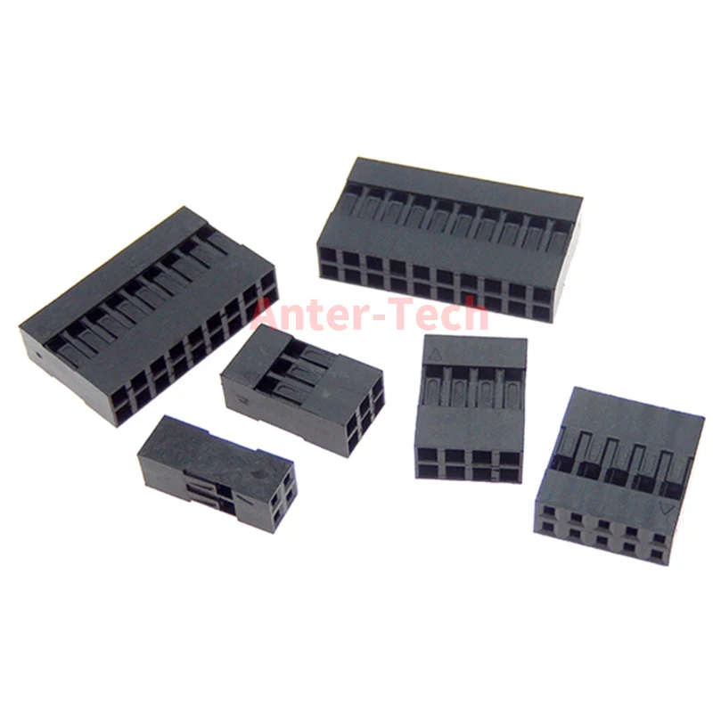 20/100PCS Dupont Shell 2.54MM Double Row Dupont Cable Case Dupont Plug Dupont Connector Plastic Shell Jump Line Shell