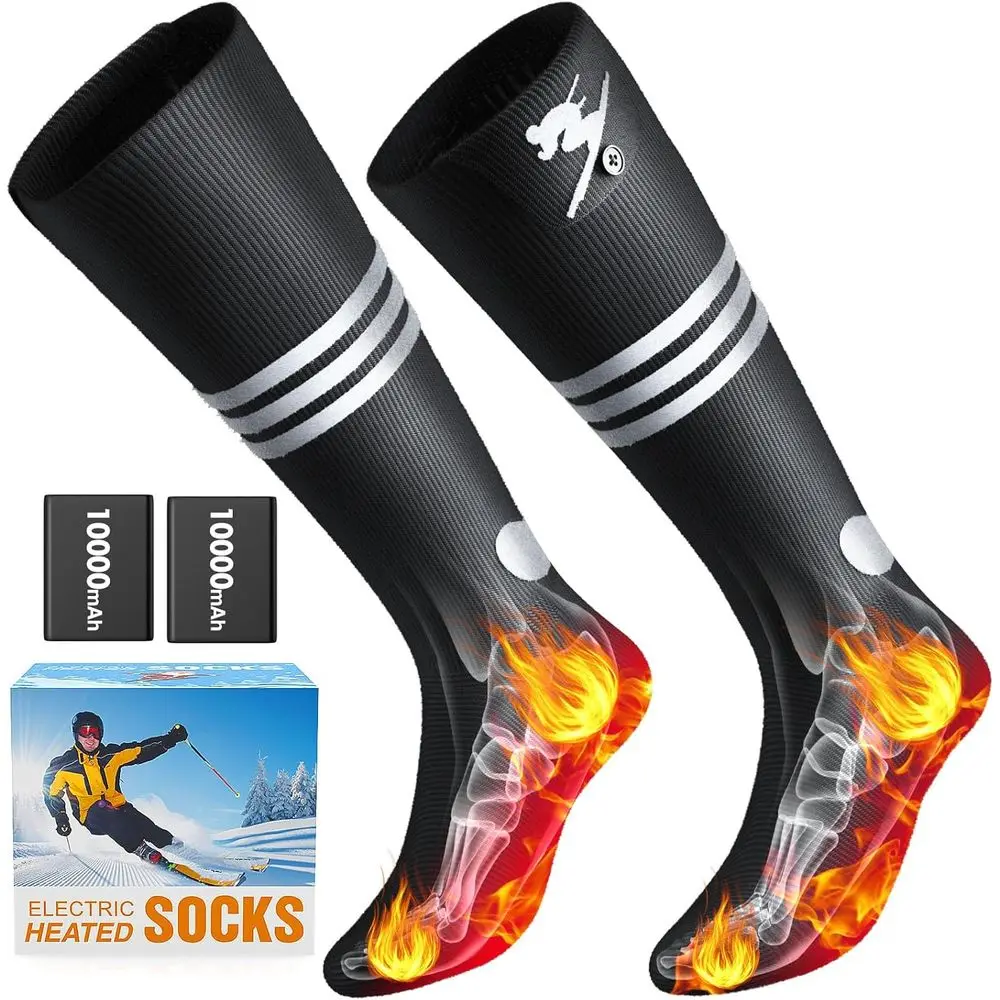 

Rechargeable 20000mAh Battery Heated Socks, Up to 16H Warmth, Washable, Ideal for Outdoor Activities