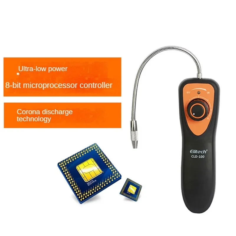 Imagem -02 - Elitech Cld100 Freon Detector de Vazamento Analisador de Gás Halogênio Carro Hvac Refrigerante Vazamento Sniffer R134a Cfcs Hfcs Hfcs Analisador de Gás