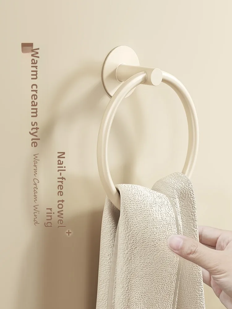 

Кольцо для полотенец в ванной, крючок для ткани для ног, подвесная вешалка для хранения полотенец в ванной, настенная подвеска, без перфорации