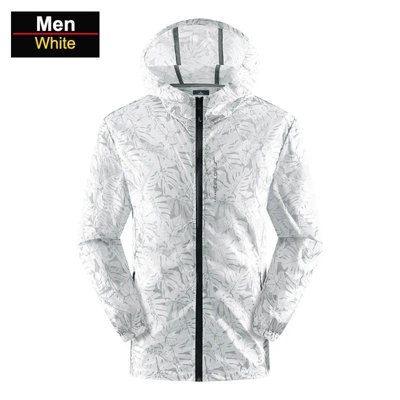 

Men's Hiking Fishing Waterproof Jackets Printing Clothing Men Breathable Skin Coat Anti-UV Windbreakers