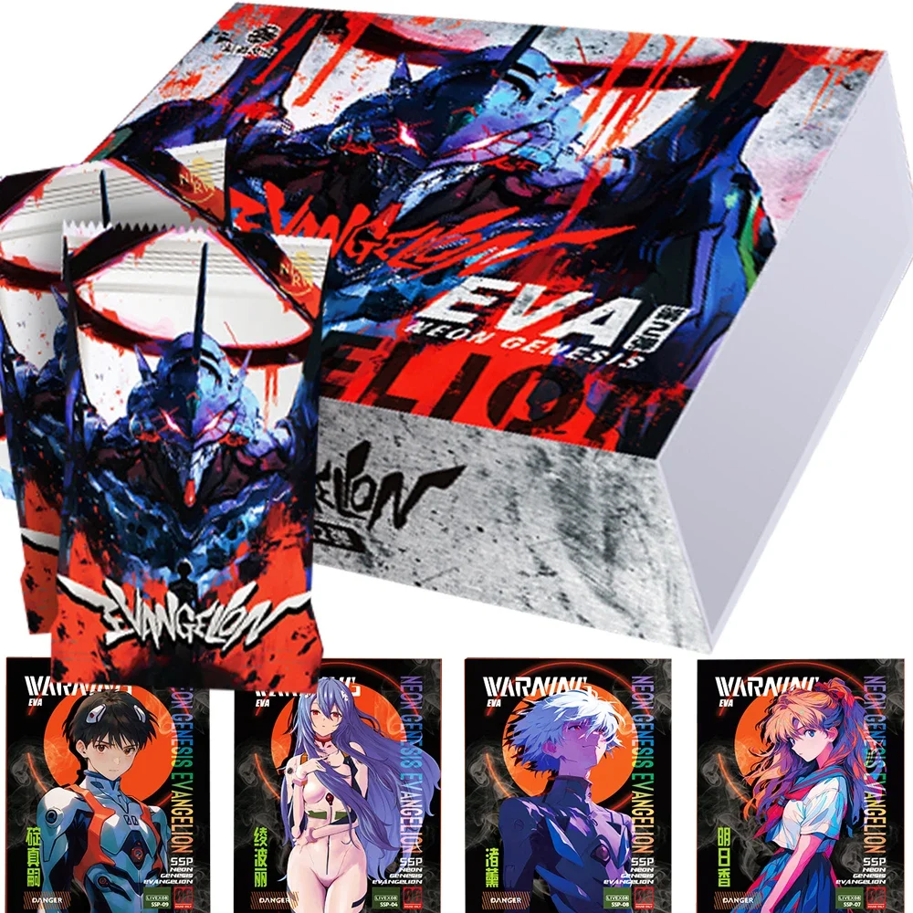 

Original EVA Evangelion Card Collection Booster Box Ikari Shinji Ayanami Cute Cartoon Quicksand Card Children's Birthday Gifts