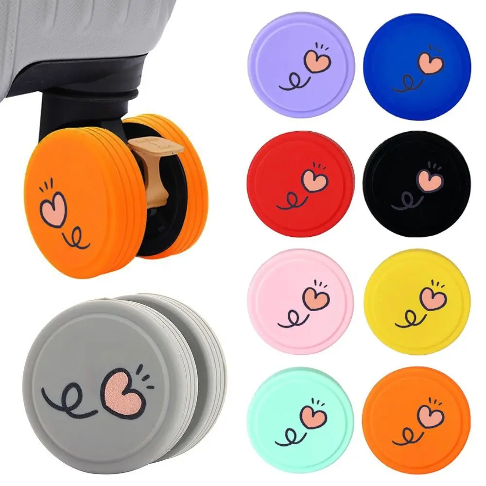 

8Pcs Silicone Luggage Wheels Protector Cover Reduce Noise Shock Absorption Suitcases Wheel Protection Rings Anti-slip