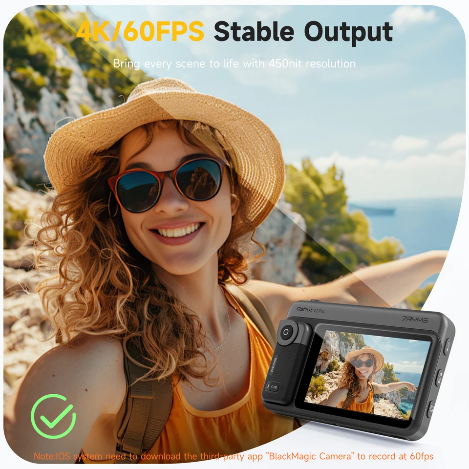7RYMS Qshot V2 Wired Selfie Monitor 4K/60fps