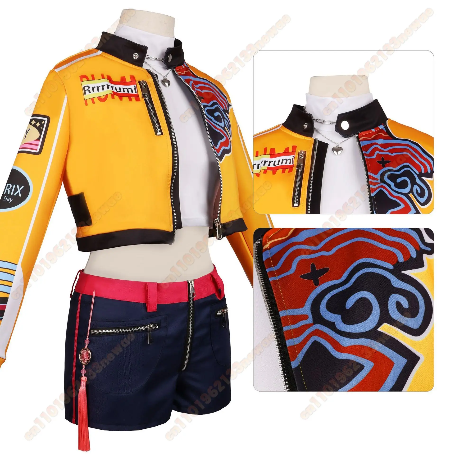 애니메이션 데몬 헌터 코스프레 루미 조이 미라 코스튬 가발 루미 패션 유니폼 걸그룹 의상 여성 할로윈 무대 의상