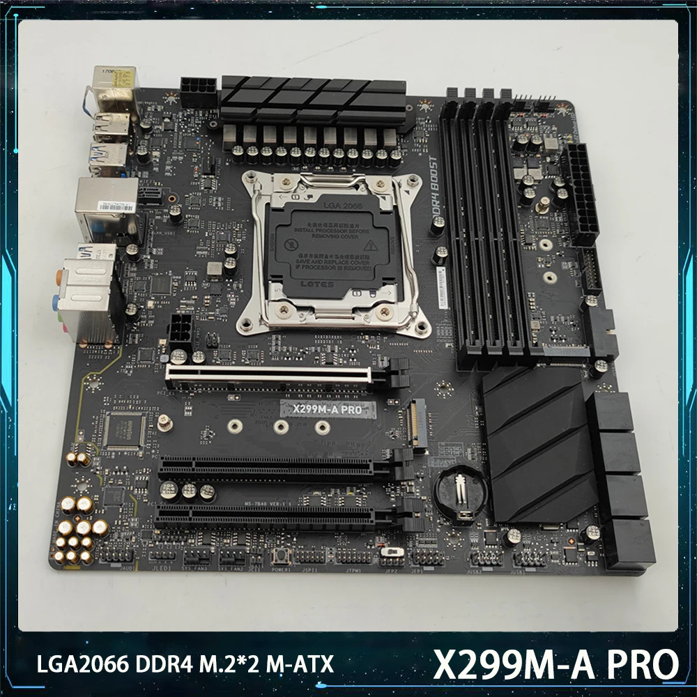 X299M-A PRO For Msi LGA2066 DDR4 64G USB3.1 M.2*2 SATA3*8 M-ATX X299 Motherboard